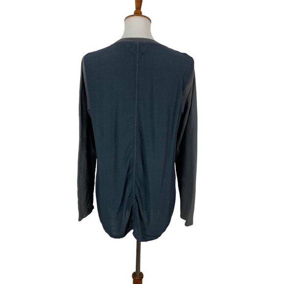 Anthropologie La Vi Gray Long Sleeve Top Medium Soft Modal Basic - Picture 3 of 5